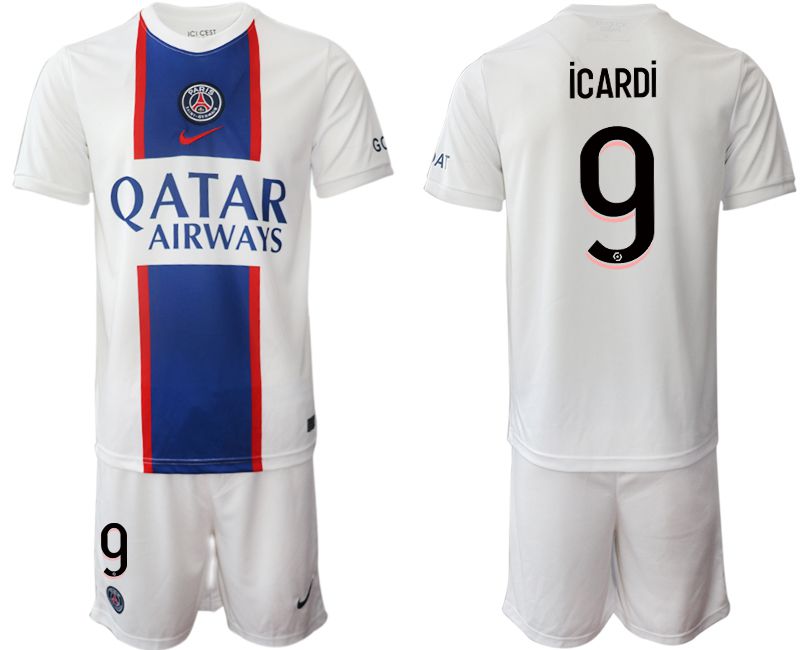 Men 2022-2023 Club Paris St German away white #9 Soccer Jerseys->paris st german jersey->Soccer Club Jersey